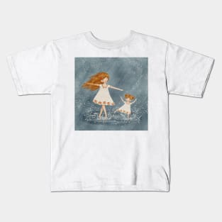 Dancing in the Rain Kids T-Shirt